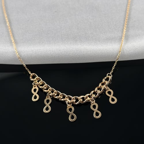 عقد ذهب صافي بتصميم الشوكر مميز وجذاب عيار 18