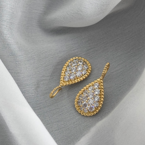 حلق ايطالي ذهبي بتصميم مودرن عيار 18