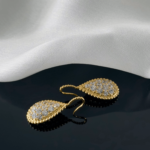 حلق ايطالي ذهبي بتصميم مودرن عيار 18