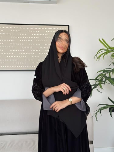 عباية غصون (رمادي)