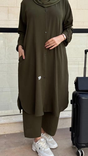 عباية سفر زيتي