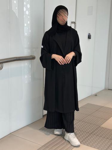 عبايه سفر اسود كسرات