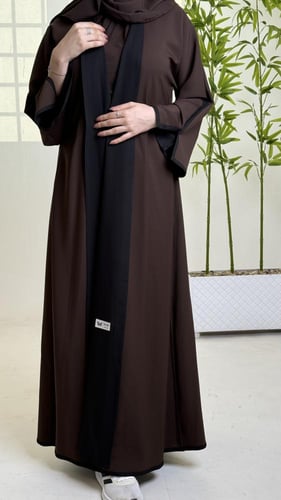 عباية دبل فيس اسود/بني
