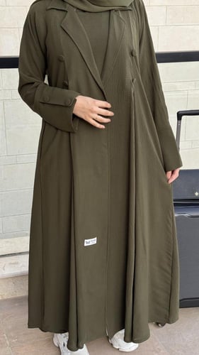 عباية امواج زيتي