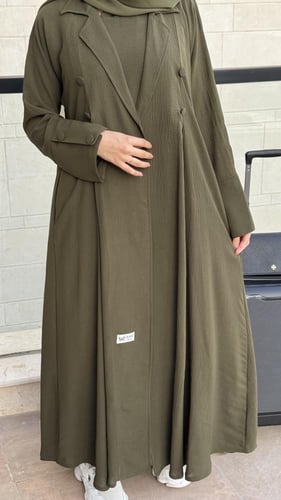 عباية امواج زيتي