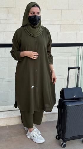 عباية سفر زيتي