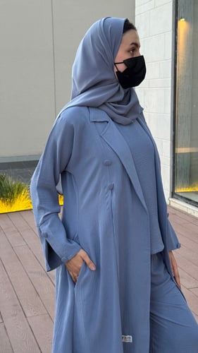 عباية امواج سماوي