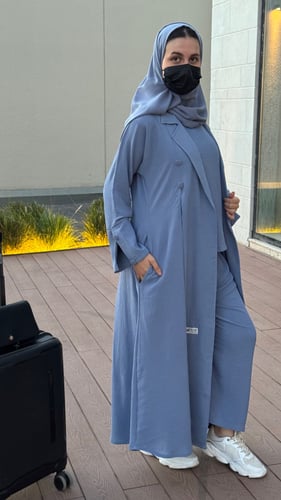 عباية امواج سماوي