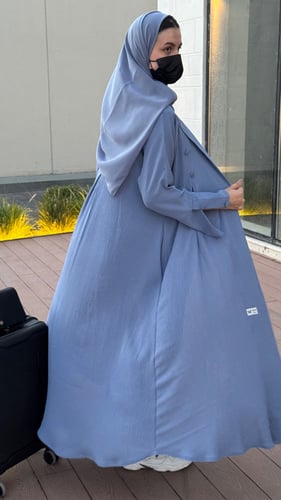 عباية امواج سماوي