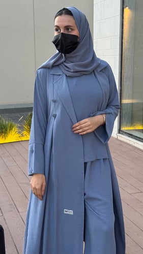 عباية امواج سماوي