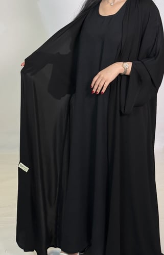 عباية دبل فيس اسود
