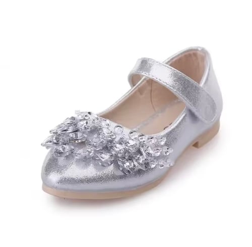 حذاء كريستال فضي