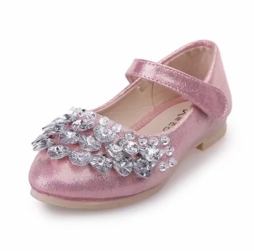 حذاء كرستال وردي