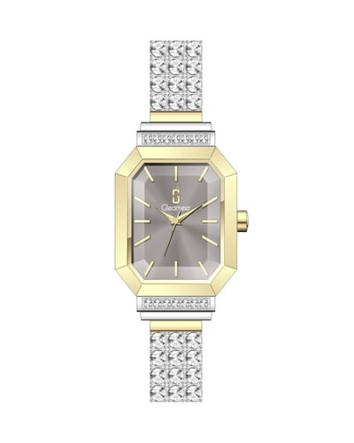 ساعة لمى من ستانلس ستيل بلون فضي و ذهبي GAM034F