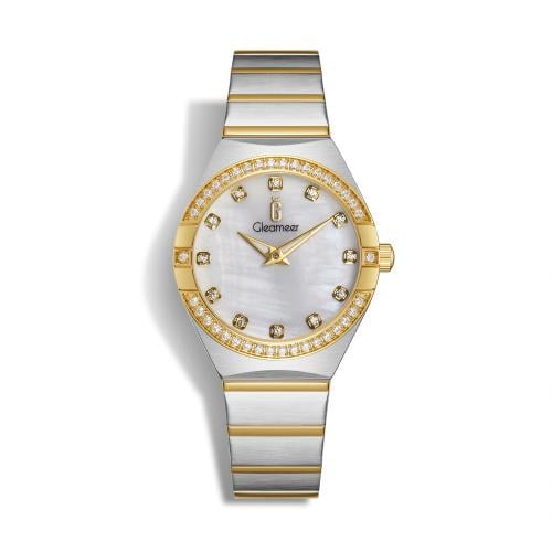 ساعة نسائية قليمير ستيل بلون فضي وذهبي
