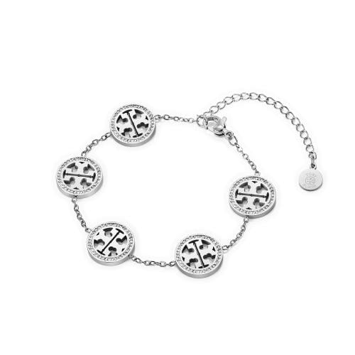 اسوارة نسائية بلون فضي