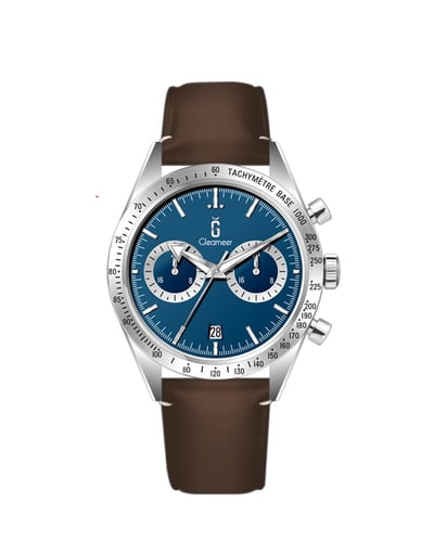 ساعة حمد من الجلد الصناعي بلون بني GAL043M