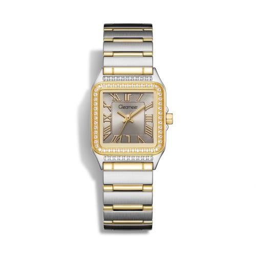 ساعة نسائية قليمير ستيل بلون فضي وذهبي