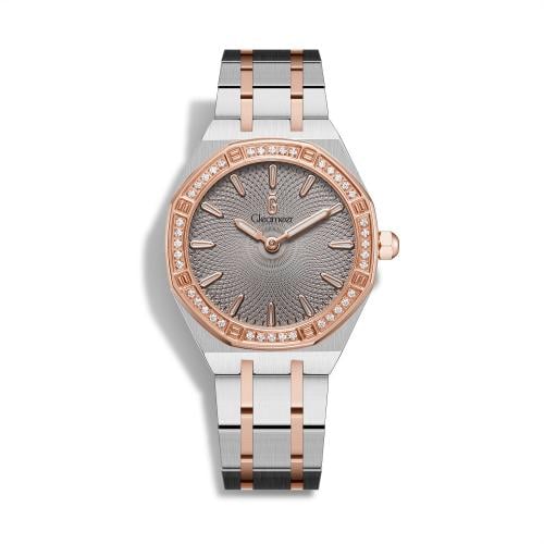 ساعة نسائية قليمير ستيل بلون فضي وروزقولد