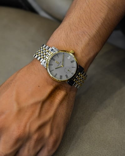 ساعة ناصر من ستانلس ستيل بلون فضي و ذهبي GAS044M