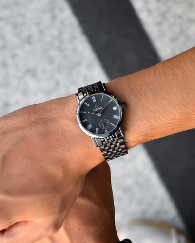 ساعة ناصر من ستانلس ستيل بلون جان GAS044M