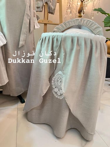 طقم متكامل بقماش اللنن مكون من ( لحاف ام + شرشف +...