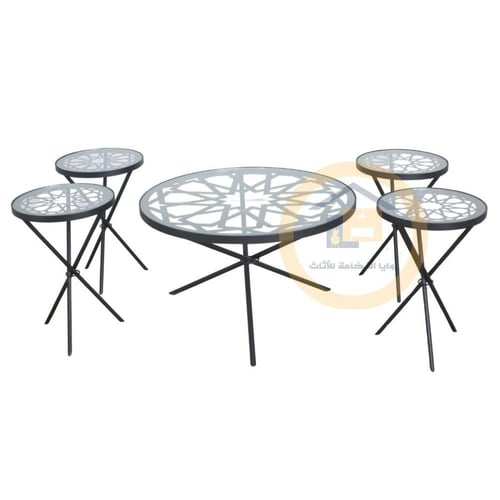 طقم طاولات قهوة دائرية فاخرة بتصميم مبتكر وانيق
