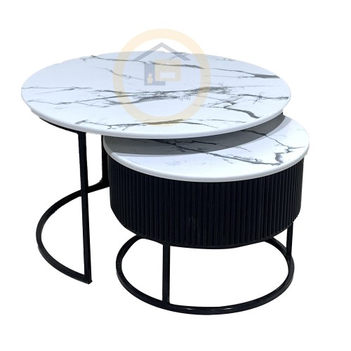 طقم طاولتين ديكور خشب