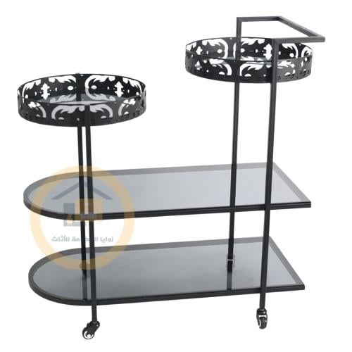 عربية تقديم لون اسود 4 دور مع ليزر بشكل انيق وسطح...