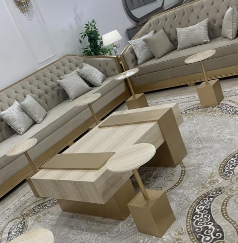 طقم طاولات بديل رخام 7قطع