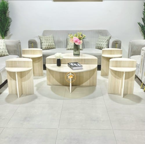 طاولة رئيسية مع 4 خدمة بديل رخام