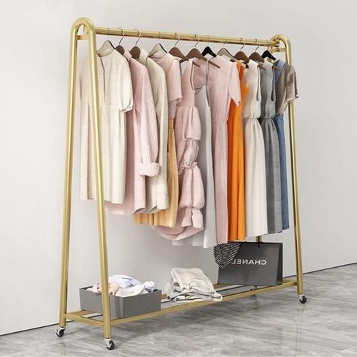 حامل ملابس معدن ذهبي - 140×40×155 سم
