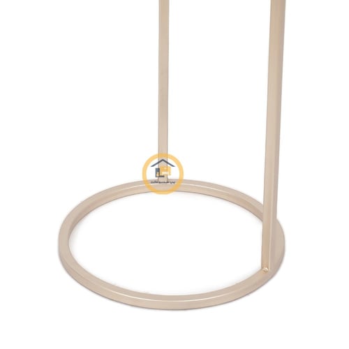 طاولة خدمة قاعدة حديد لون مكس وسطح زجاج بني شف