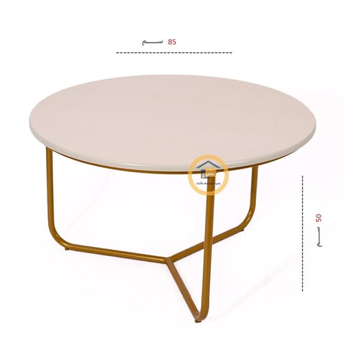 طقم طاولة مع 4 خدمة لون ذهبي وسطح خشب بيج شبية الر...