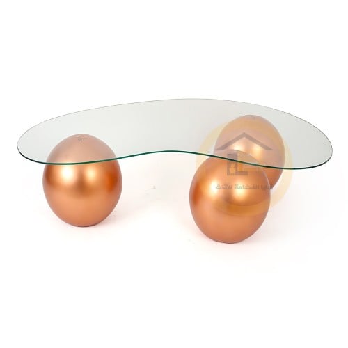 طاولة كوره زجاج بيضاوي