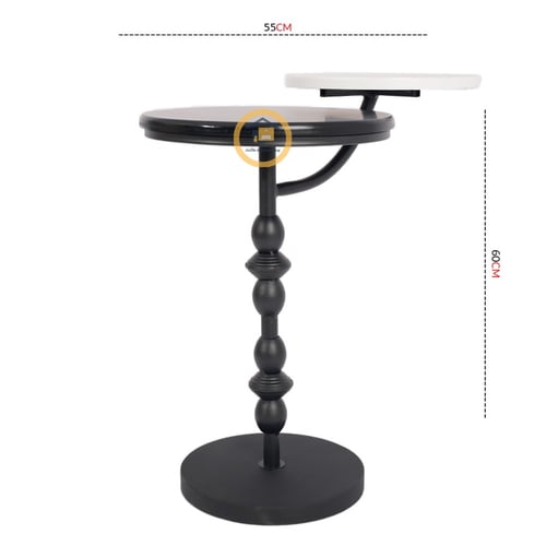 طاولة خدمة قاعدة رخام صناعيي سطح خشب دورين