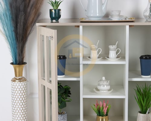 ركن كوفي بتصميم أنيق 2 أبواب لون بيج