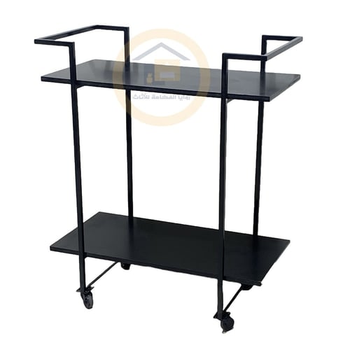 عربية تقديم لون دورين لون أسود خشب وقواعد حديد لون...