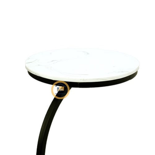 طاولة خدمة بتصميم عصري فواعد حديد سطح خشب شبية الر...