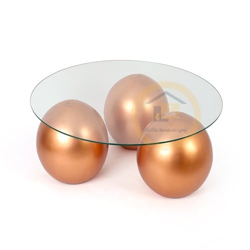 طاولة كور زجاج شفاف