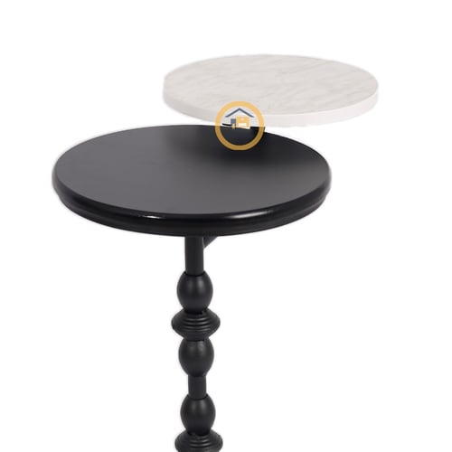 طاولة خدمة قاعدة رخام صناعيي سطح خشب دورين