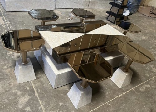 طقم طاولات جديد وفخامة 7قطع