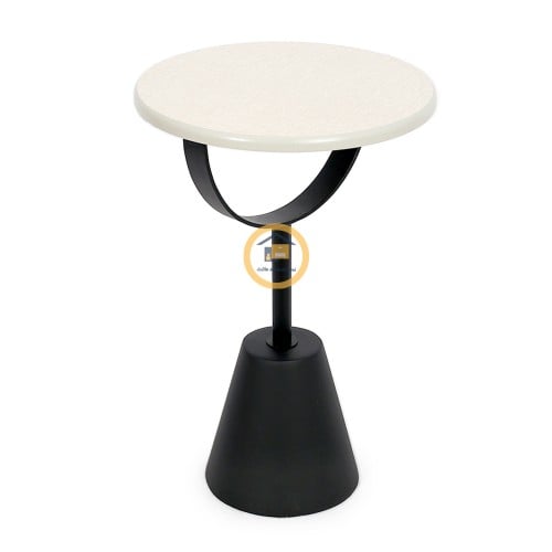 طاولة خدمه القاعدة رخام صناعي والسطح خشب شبية الرخ...