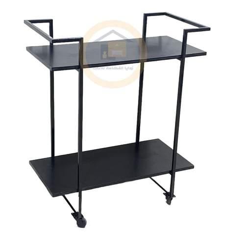 عربية تقديم لون دورين لون أسود خشب وقواعد حديد لون...