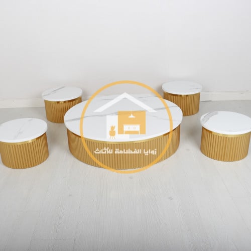 طقم أرضية طاولات مكون من 5 قطع