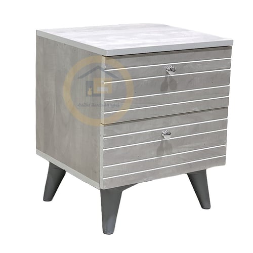 كومودينو طاولة سرير جانبيّة بابين