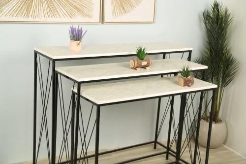 طقم مدخل خشب 3 قطع اسود