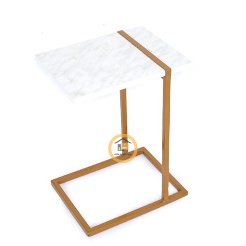 طاولة خدمة حديد وسطح خشب