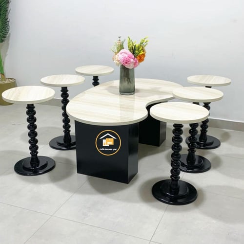 طقم طاولات سطح بديل رخام ترفنتينو 7قطع