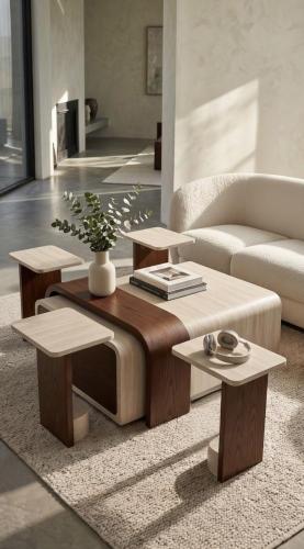 طقم طاولة ضيافة سنديان وبديل رخام